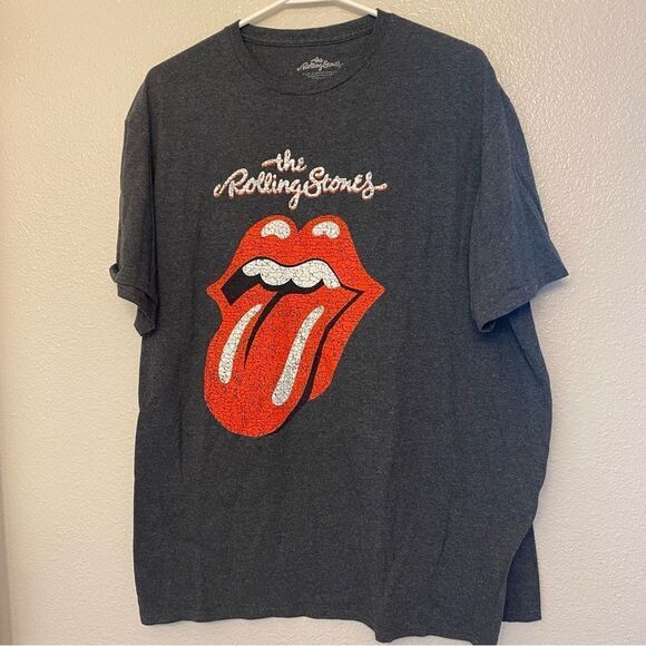 The Rolling Stones T Shirt Gray Graphic Band T-Shirt unisex concert tee XL - Picture 2 of 8